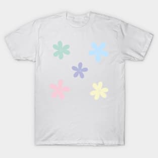 Abstract Flowers - Pastel Rainbow T-Shirt